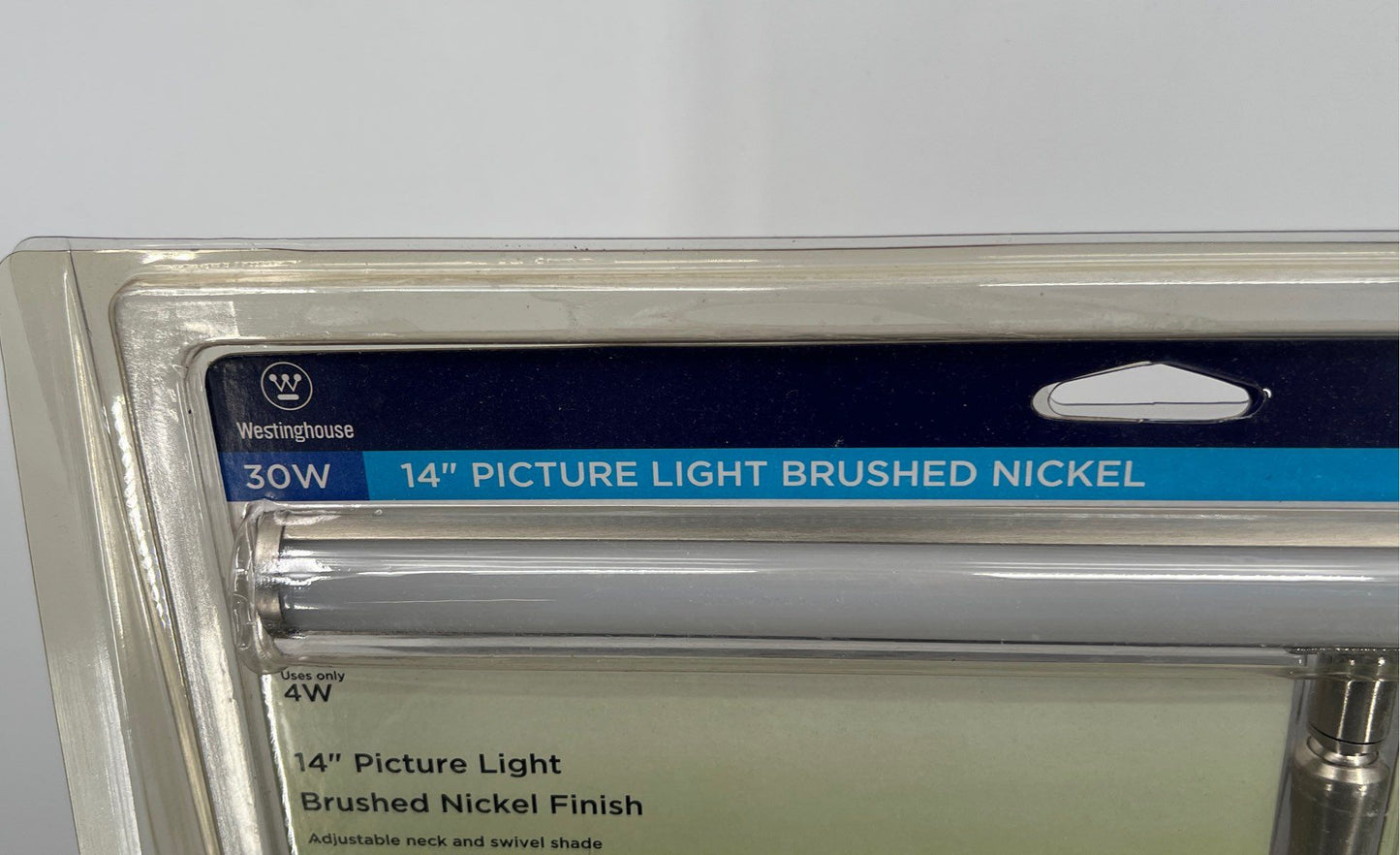 Westinghouse 30W 14" LED Picture Light Brushed Nickel-Adjustable Neck-206 Lumens