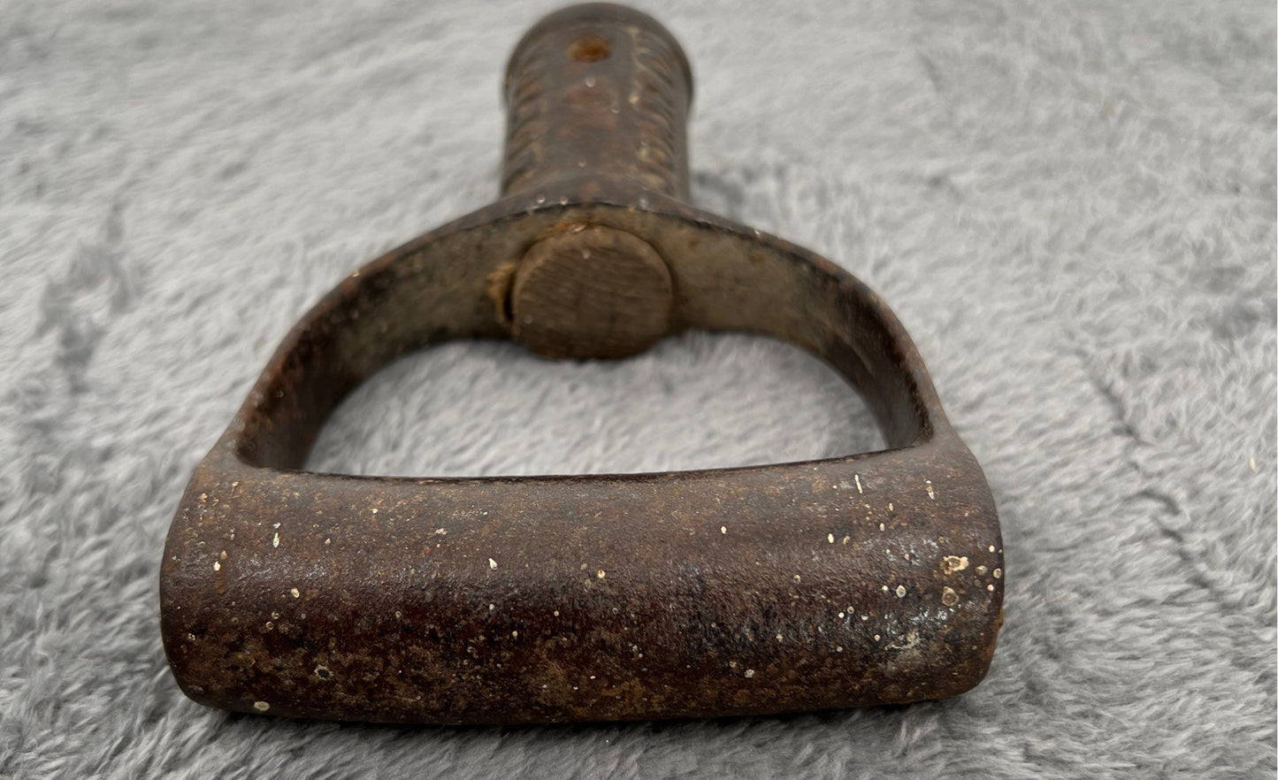 Antique Bolton & Johnson Cast Iron Coal Shovel Handle-Patented August 11 1874
