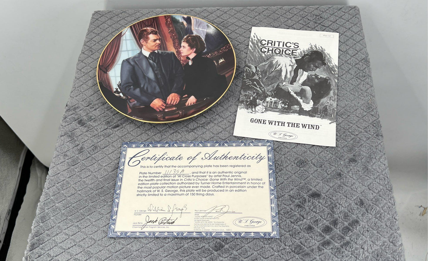 W.S. George Gone With The Wind Collector Plates Lot Of 2-By Paul Jennis-1993