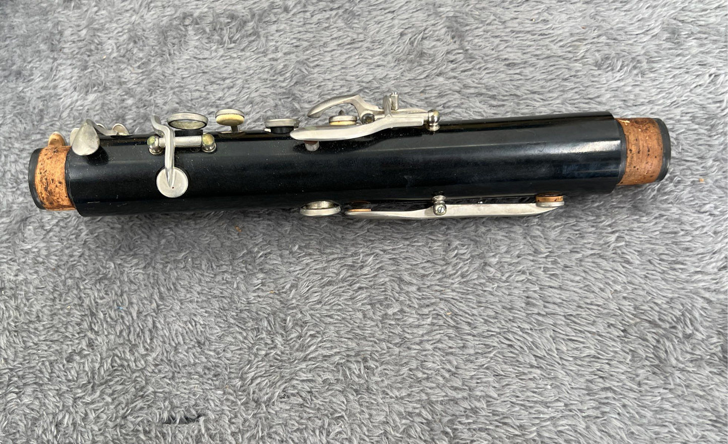 Vtg Clarinet Unknown Brand #164555 & Case W/ Selmer Goldentone 3 Mouthpiece