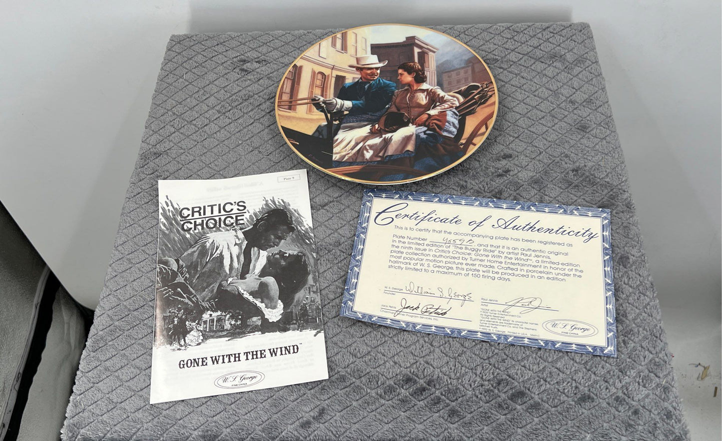 W.S. George Gone With The Wind Collector Plates Lot Of 2 By Paul Jennis-1992