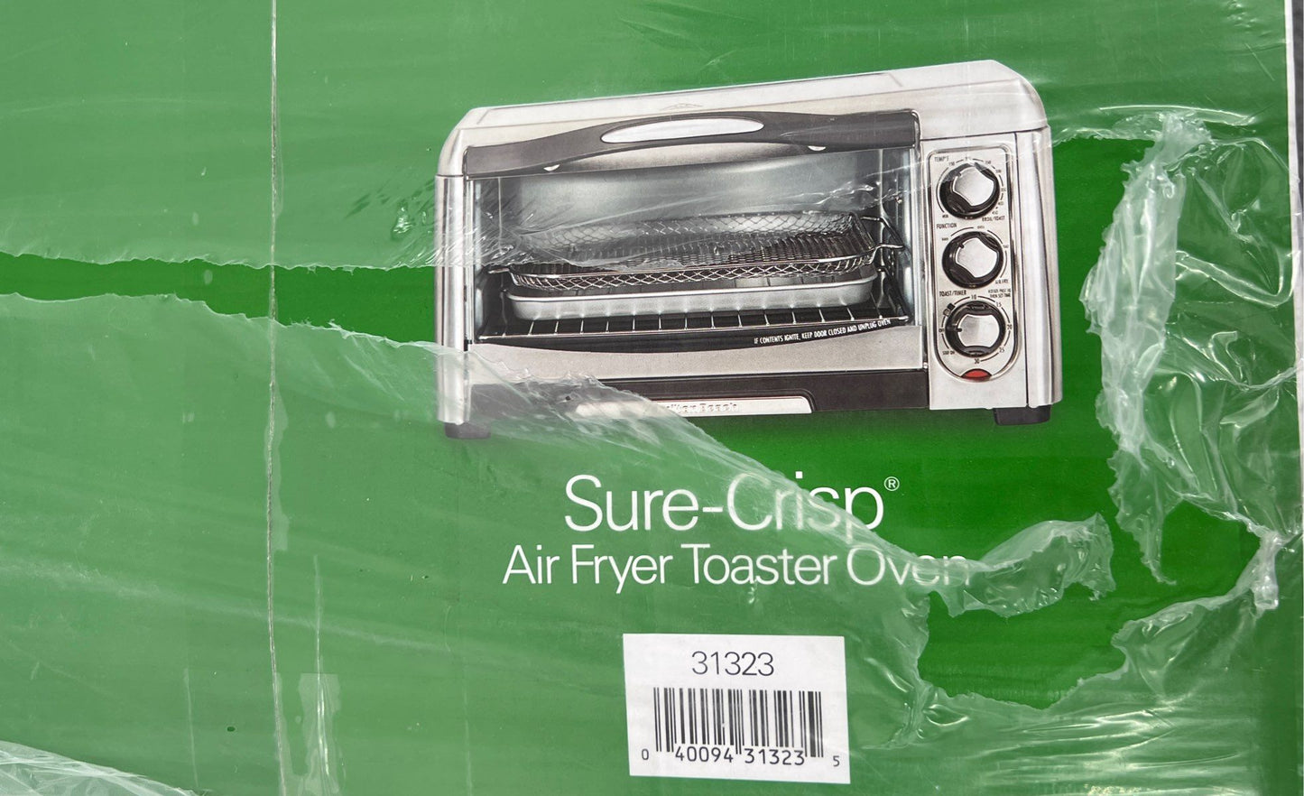 New Hamilton Beach Sure-Crisp Air Fryer-Toaster Oven-6 Slice Capacity #31323
