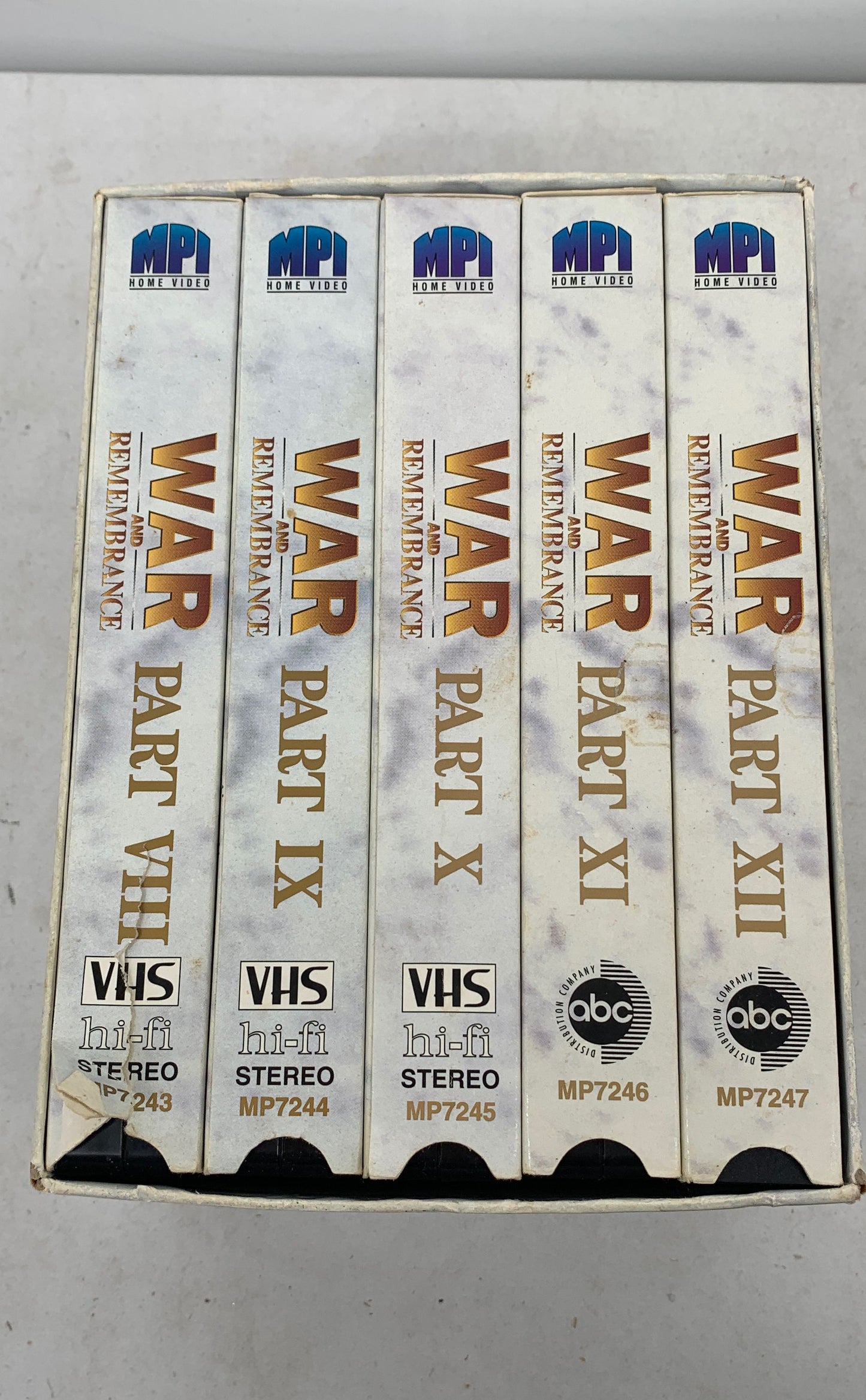 Herman Wouk's War And Remembrance VHS Complete Set Lot Parts 1 & 2 1-7 & 8-12