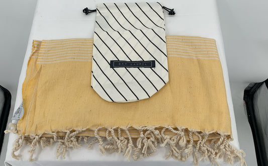 Bay Laurel Turkish Beach Towel With Travel Bag 34"x70" Eco Friendly Quick Dry
