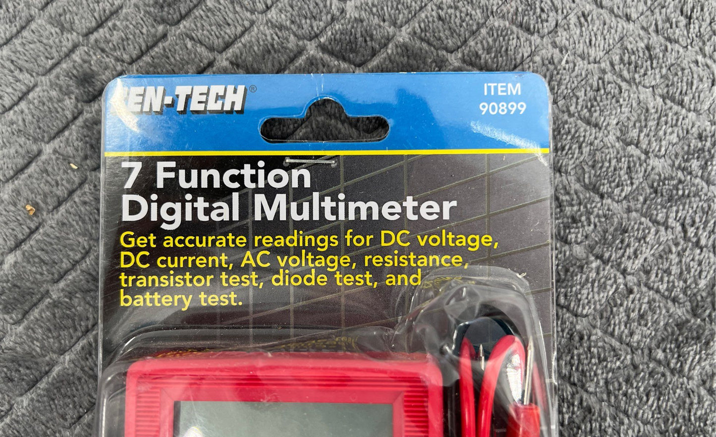Cen-Tech 7 Function Digital Multimeter DC-AC Voltage Multi Tester-LCD #90899
