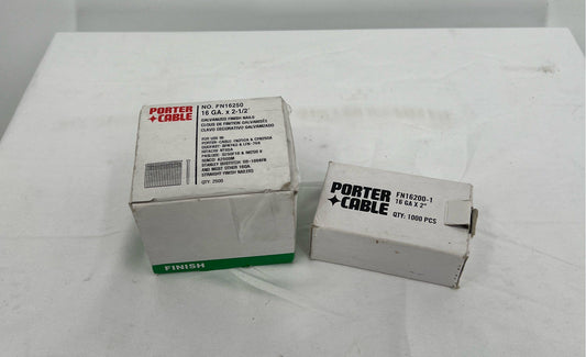 Porter-Cable Galvanized Finish Nails Lot Of 2-FN16250-FN16200-16 GA. 2-1/2"