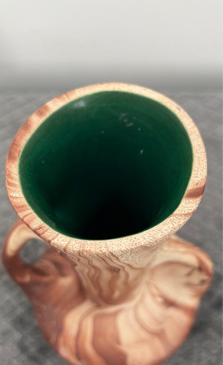 Vintage Colorado Art Pottery Faux Wood & Ceramic Vase-1950s Royal Gorge Colo.