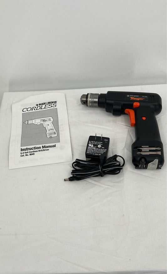 Black & Decker Ranger Cordless 6.0 Volt Drill/Driver 9049 W/ Charger-Tested