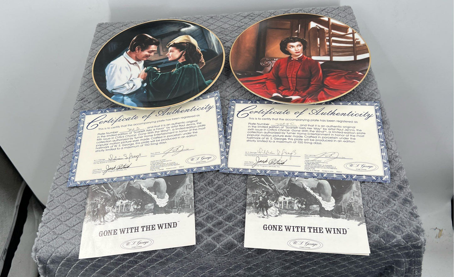 Gone With The Wind Collectors Plates Lot Of 2-W.S. George-1990s-5th & 6th Issue