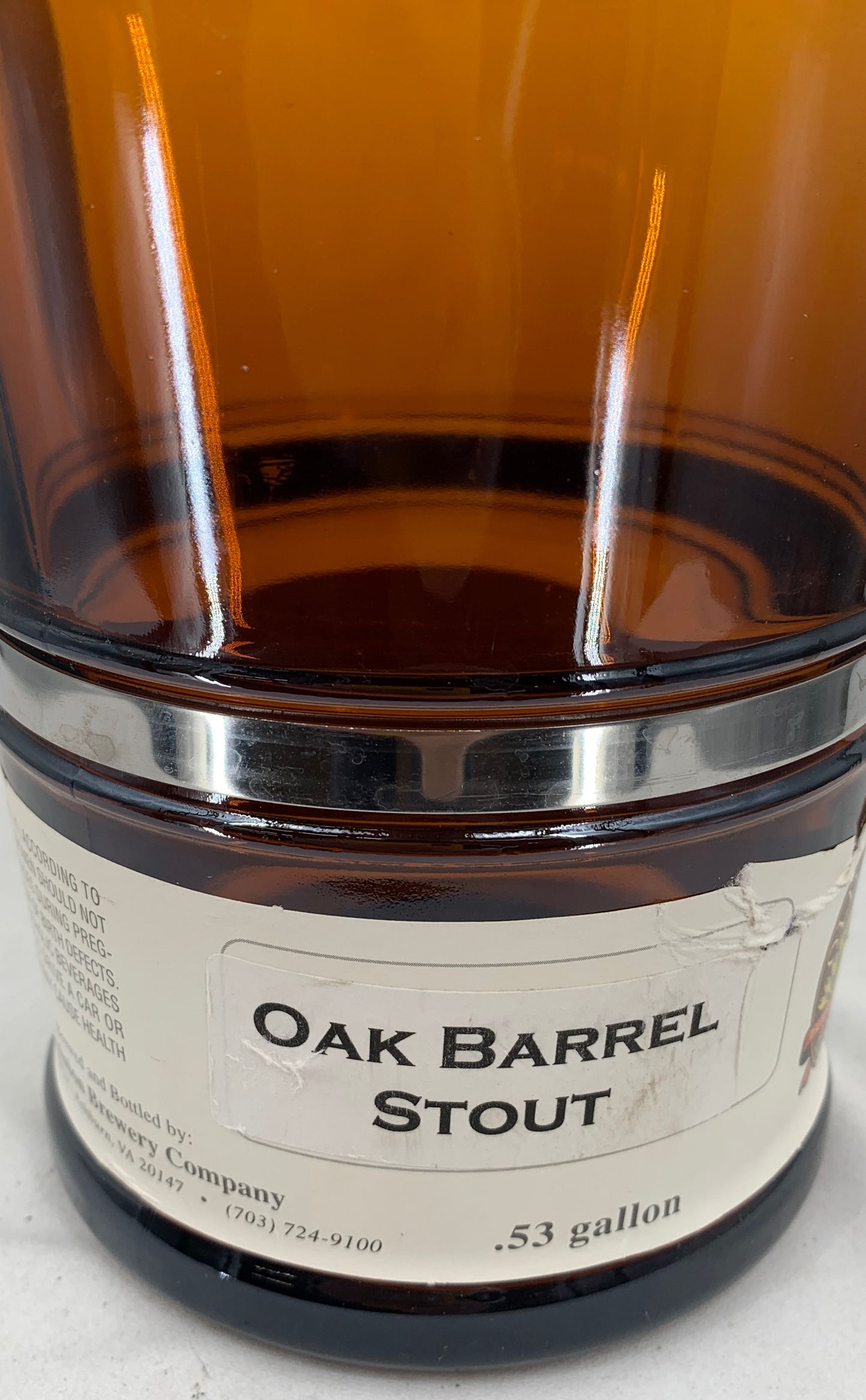 Old Dominion Brewery Company Oak Barrel Stout Growler .53 Gallon