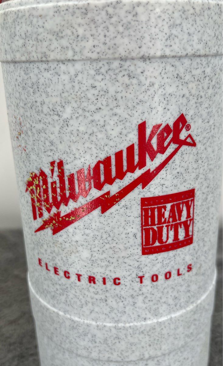 Vtg Milwaukee Electric Tools Heavy Duty Aladdin Thermos-USA-Advertising-34 Oz