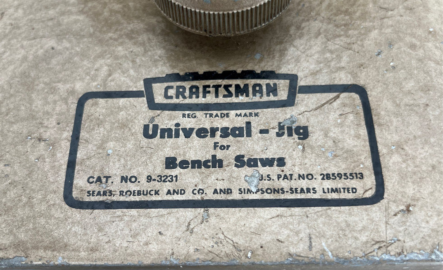 Vintage Sears, Roebuck & Co. Craftsman Universal-Jig For Bench Saws No. 9 3231