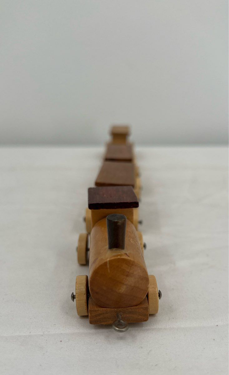 Vintage Original LOQUAI HOLZKUNST Wooden Train Set West Germany-5 Piece-Loose