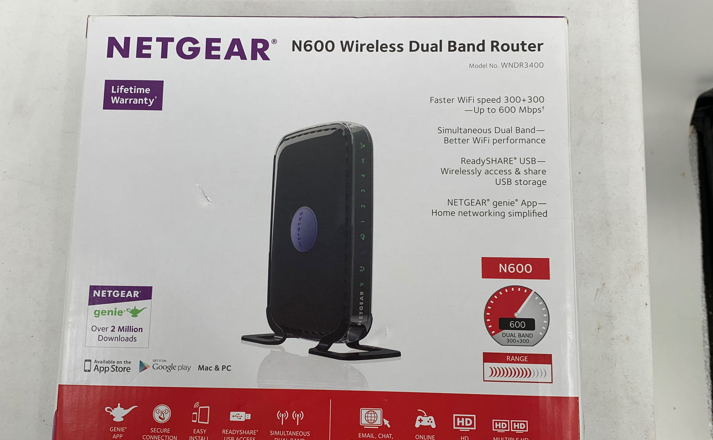 Netgear WNDR3400 N600 Wireless Dual Band Router