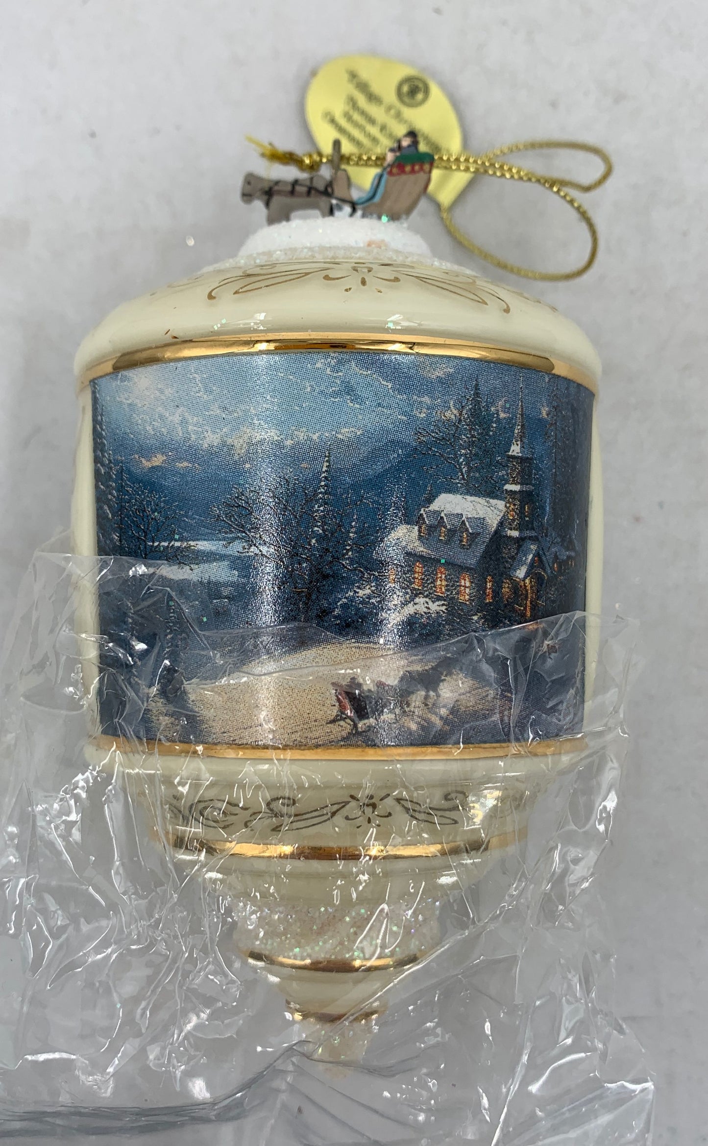 The Bradford Editions Thomas Kinkade Heirloom Glass Ornament Set #68417 2001