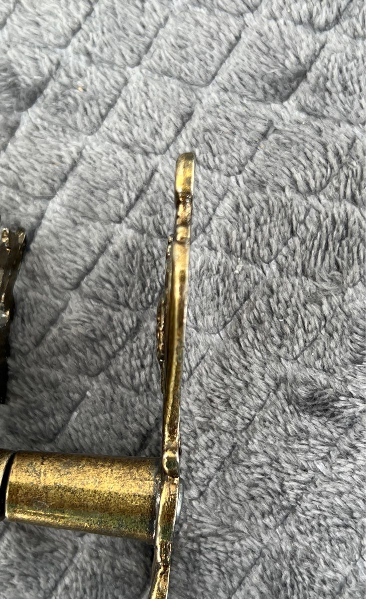 Vintage Pair Of Wall Hook Hangers-Brass Coat Of Arms-Eagle-Towel Hook-Sword
