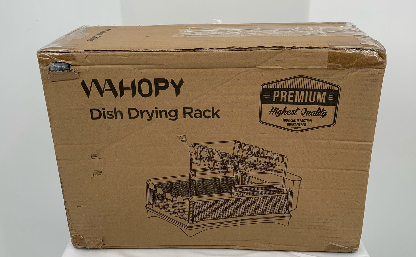 Wahopy Dish Drying Rack 2 Tiers Large Dish Rack Drainboard Set For Countertop