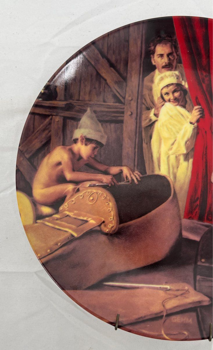 Vintage 1983 Konigszelt Bayern Grimm The Shoemaker Decorative Plate With Hanger