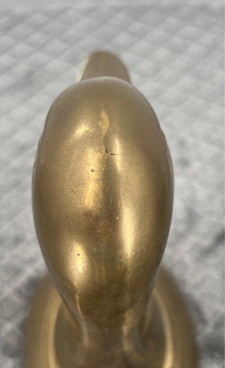 Vintage Leonard Silver Mfg. Co. Solid Brass Collection Mallard Duck Head Bookend