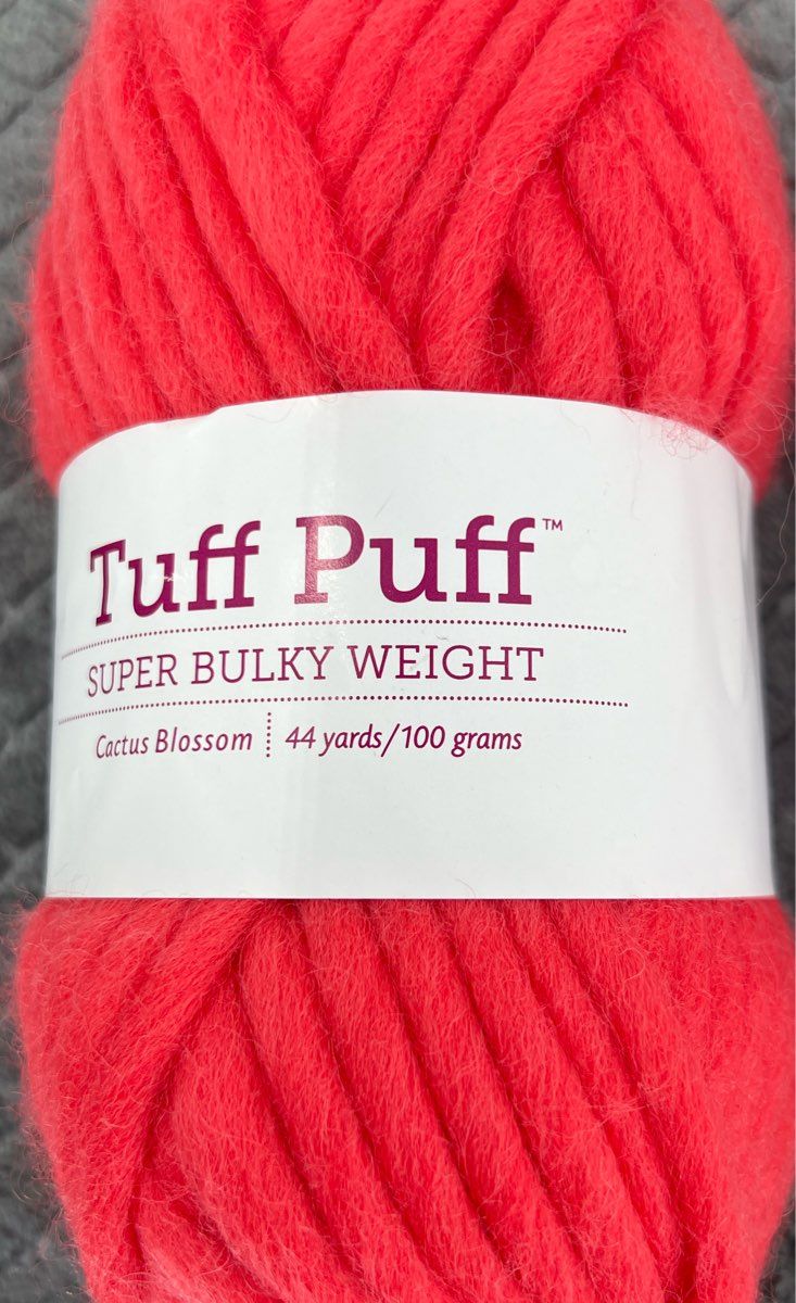 New Tuff Puff Super Bulky Weight Yarn Set Of 3 Cactus Blossom-44 Yards-Lot #2101