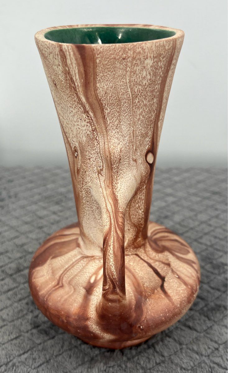 Vintage Colorado Art Pottery Faux Wood & Ceramic Vase-1950s Royal Gorge Colo.