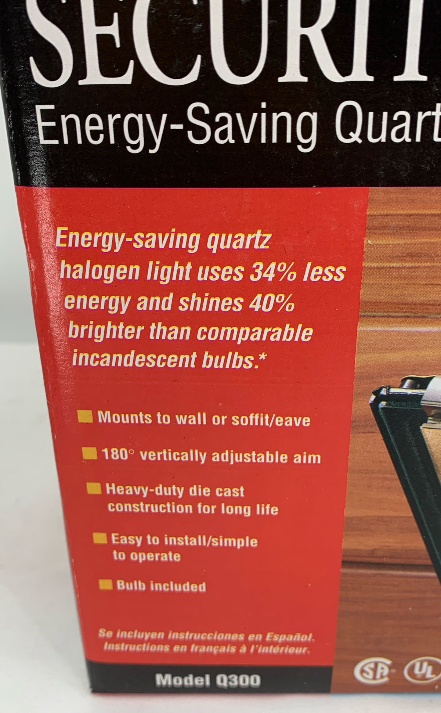 ELECTRiPAK 300 Watt Heavy Duty Security Light Energy-Saving Quartz Halogen Q300