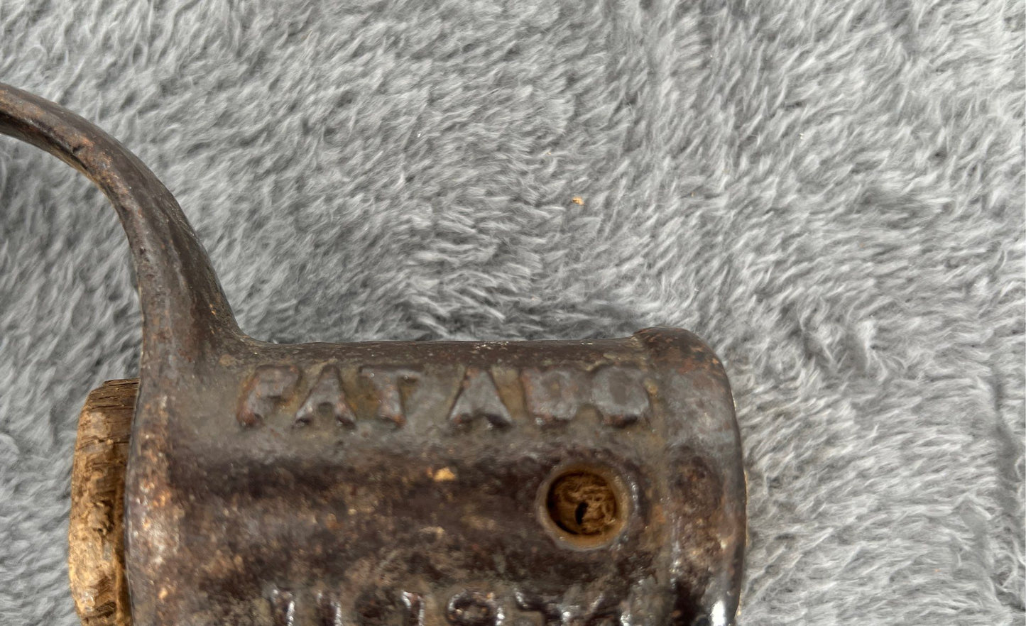 Antique Bolton & Johnson Cast Iron Coal Shovel Handle-Patented August 11 1874