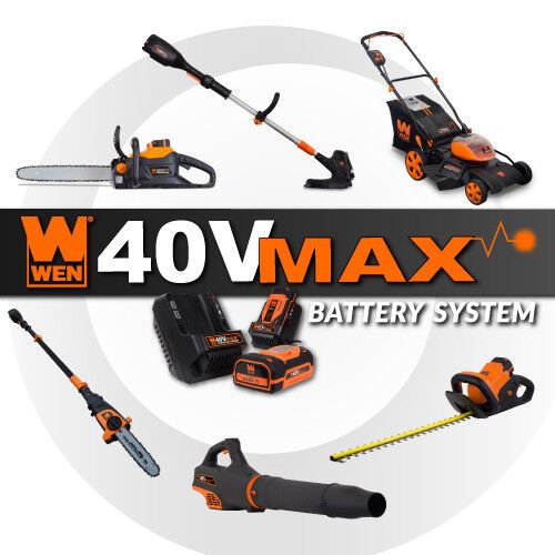 WEN 40413 40V Max Lithium-Ion 14-Inch 2-In-1 String Trimmer/Edger W/ 2Ah Battery
