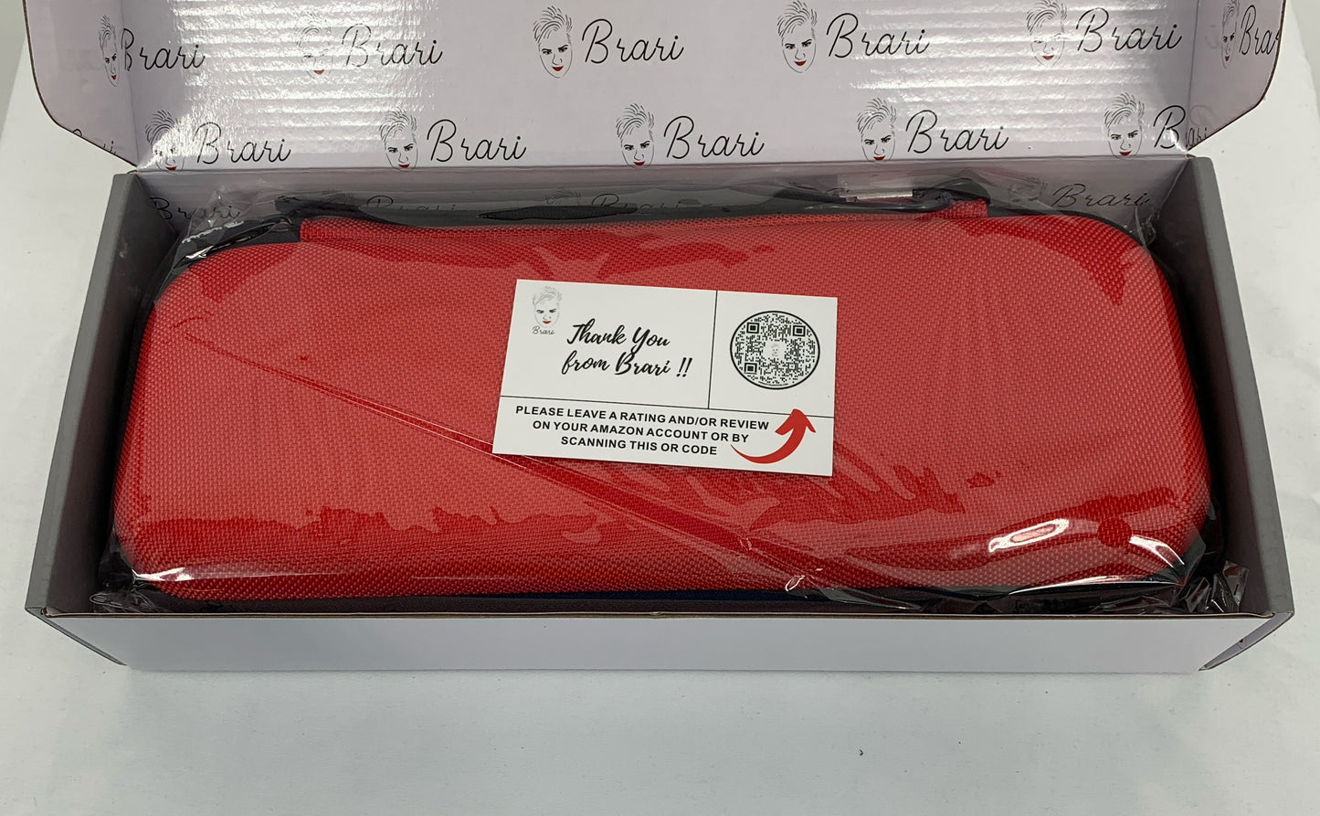 New Brari Stethoscope Case Red-Large Protective Insert With Holder W/ Zipper