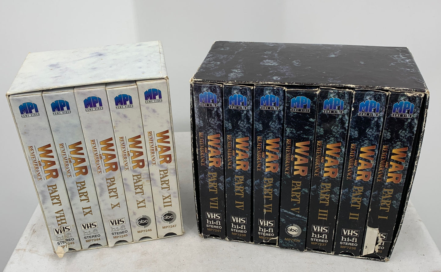 Herman Wouk's War And Remembrance VHS Complete Set Lot Parts 1 & 2 1-7 & 8-12