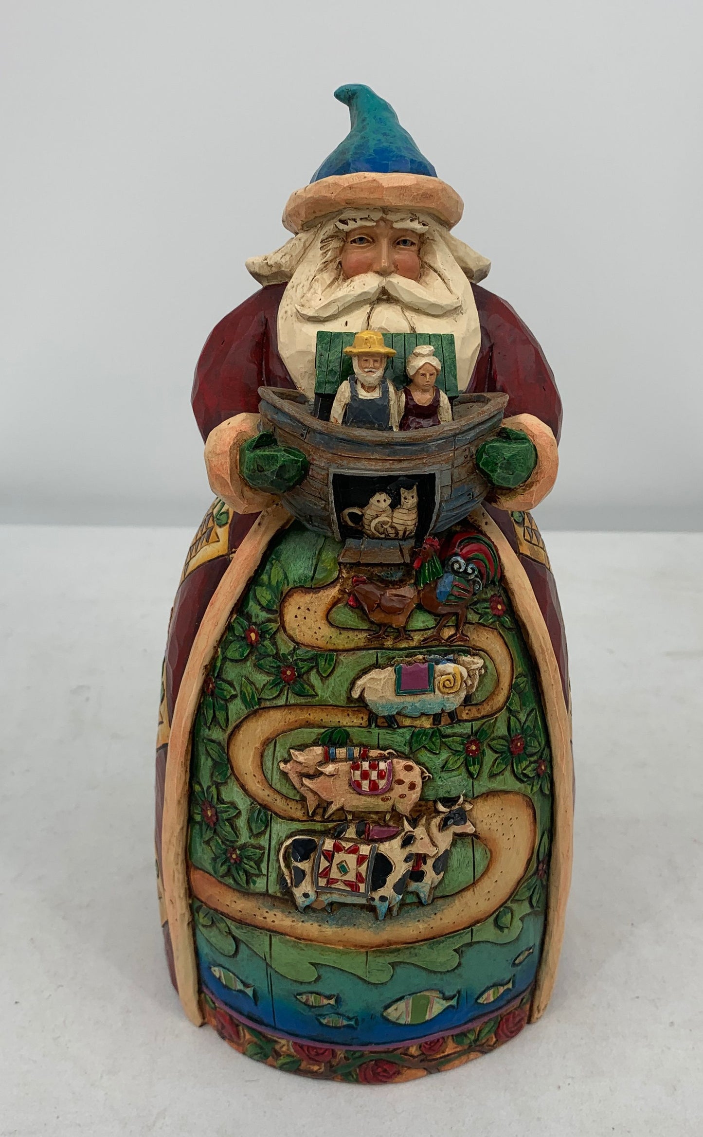 Jim Shore 2006 "Two By Two" Heartwood Creek Christmas Santa Noah's Ark #4005445