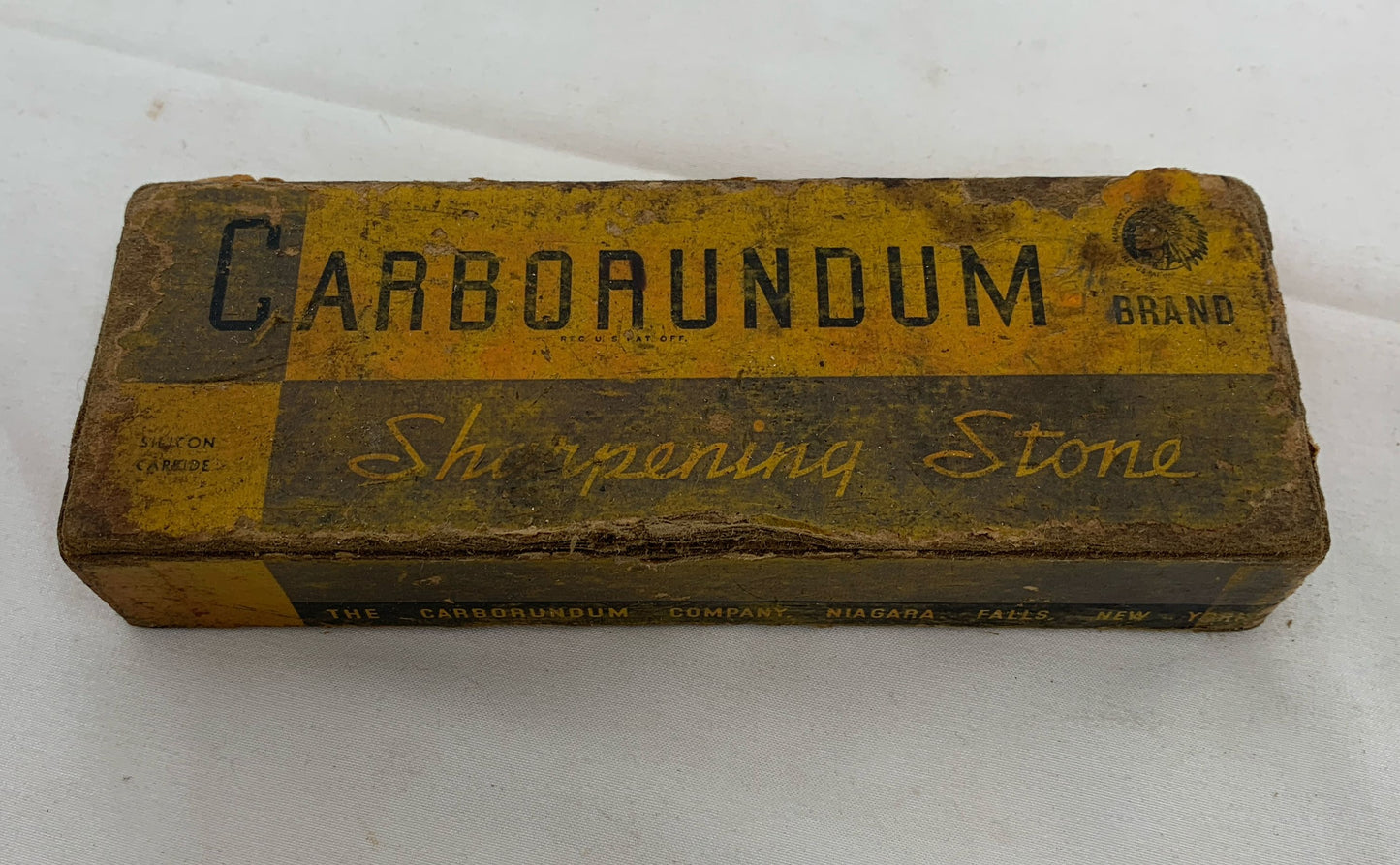 Vintage Carborundum Brand Sharpening Stone Combination Grit #109 6x2x1