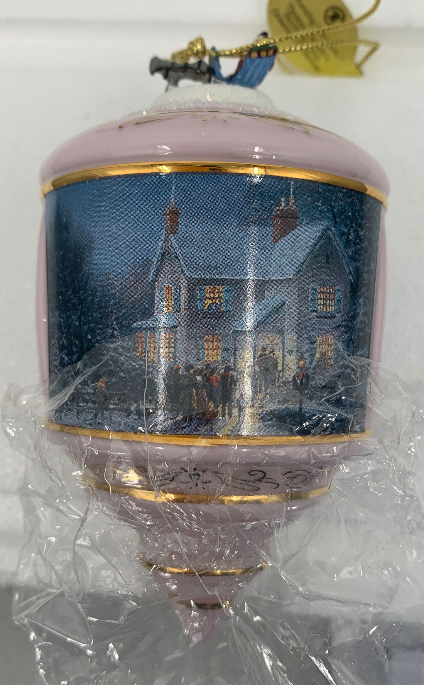 The Bradford Editions Thomas Kinkade Heirloom Glass Christmas Ornaments Set Of 3