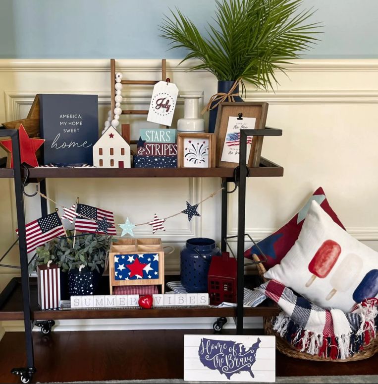 Decorated Americana 2022 Home Decor Box - Lantern, Tea Towels, & More New