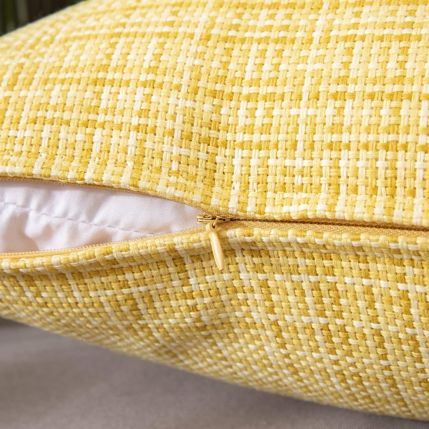 MIULEE Pack Of 2 Outdoor Waterproof Throw Pillow Covers-Decorative Yellow