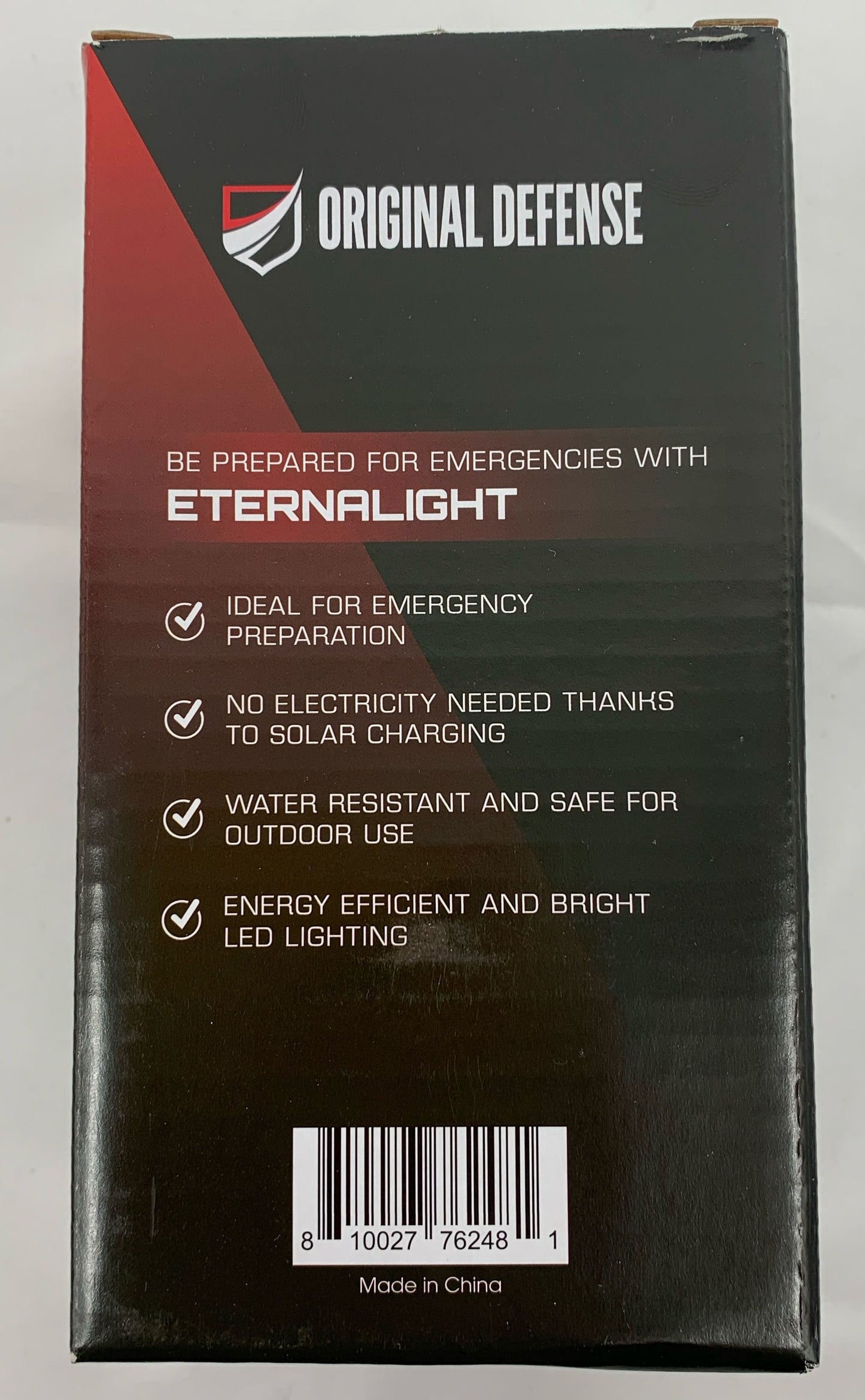 Original Defense Eternalight Emergency Solar Rechargeable Light Lot Of 2