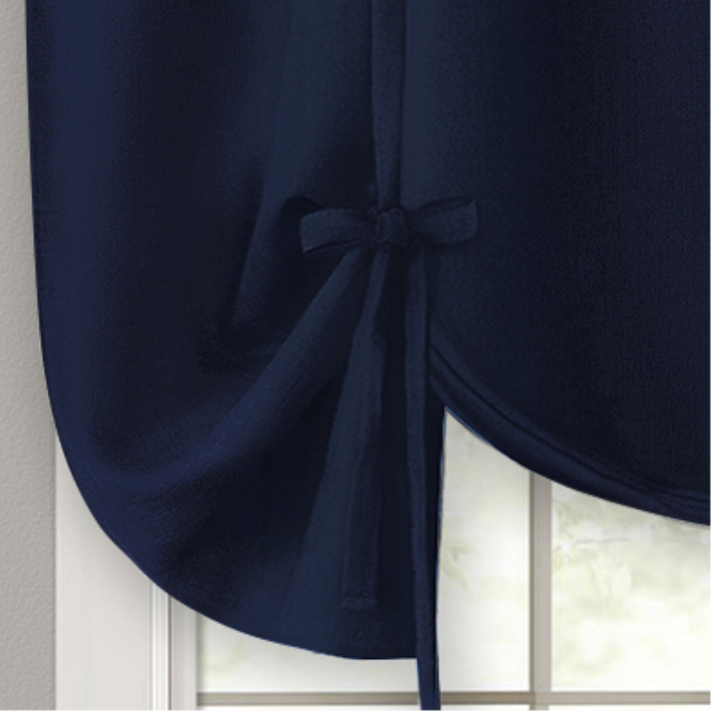 Darcy Navy Darcy Window Curtain Tie Up Shade 58x63 New