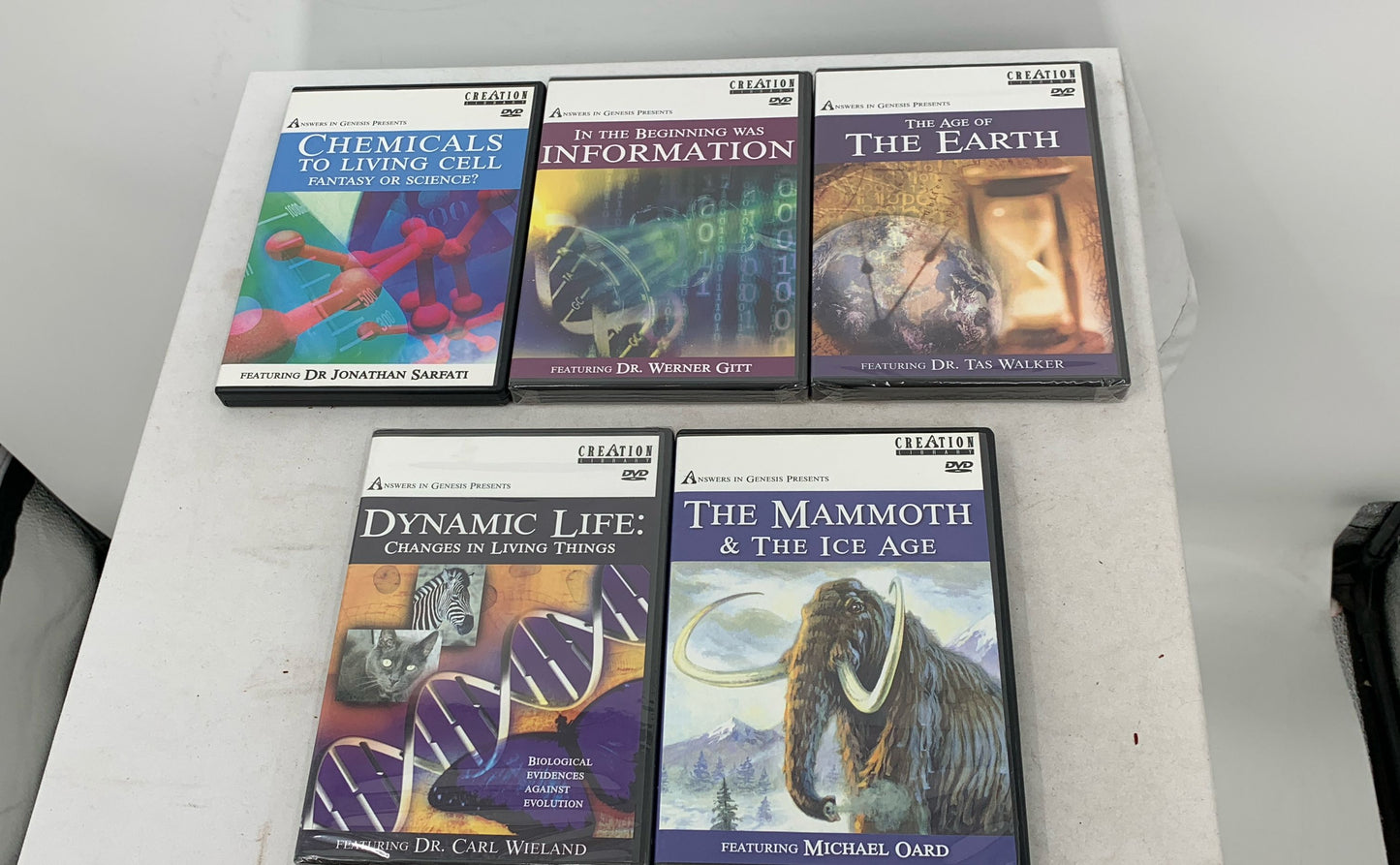 Creation Library Answers In Genesis Presents: Various Titles Lot Of 5 DVD's