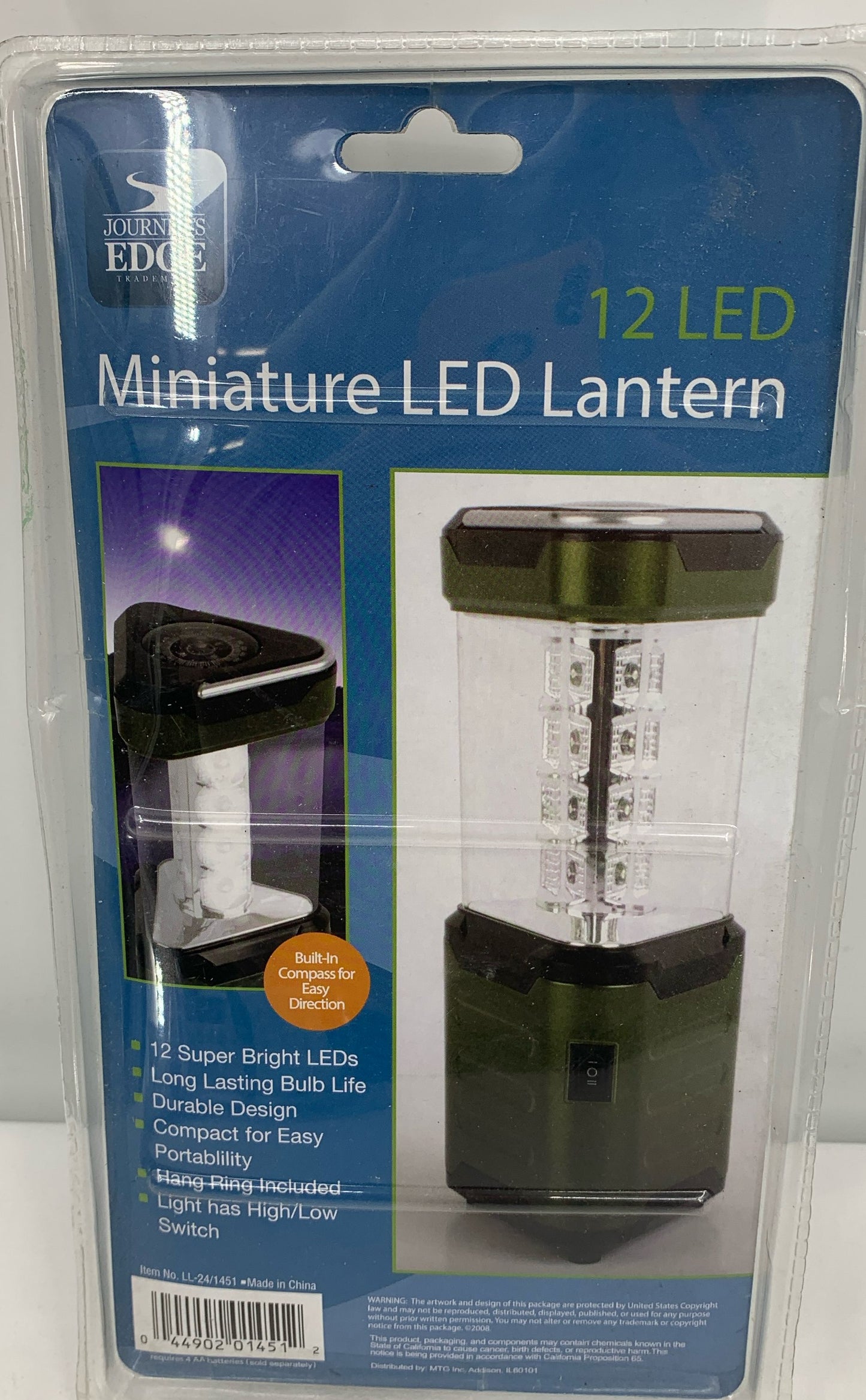 LED Lights Lot Of 3, Miniature Lanterns And Self Adhesive Push Lights New