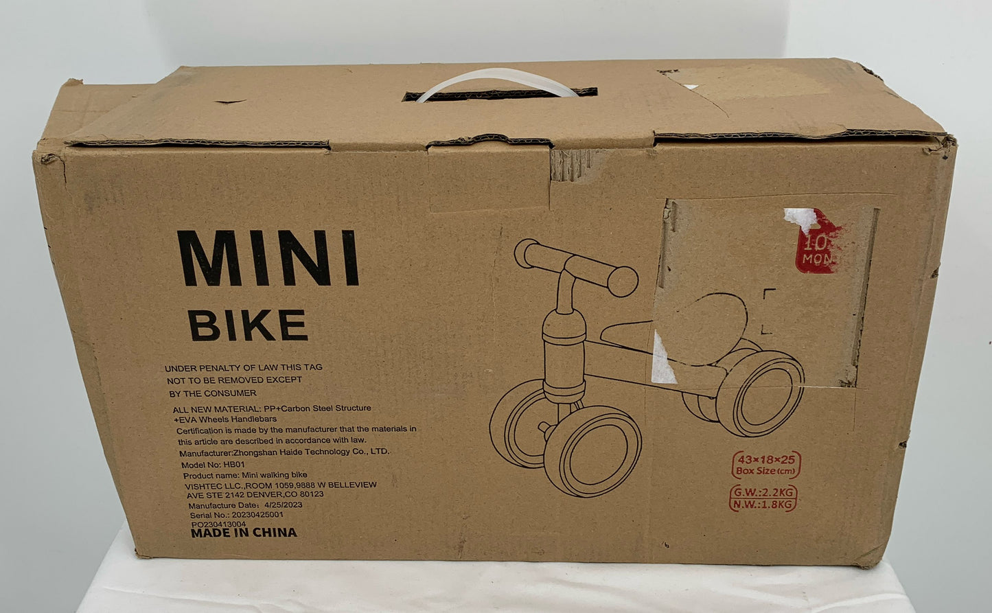 New Bobike Mini Bike 10-24 Months Light Green-Mini Walking/Balance Bike
