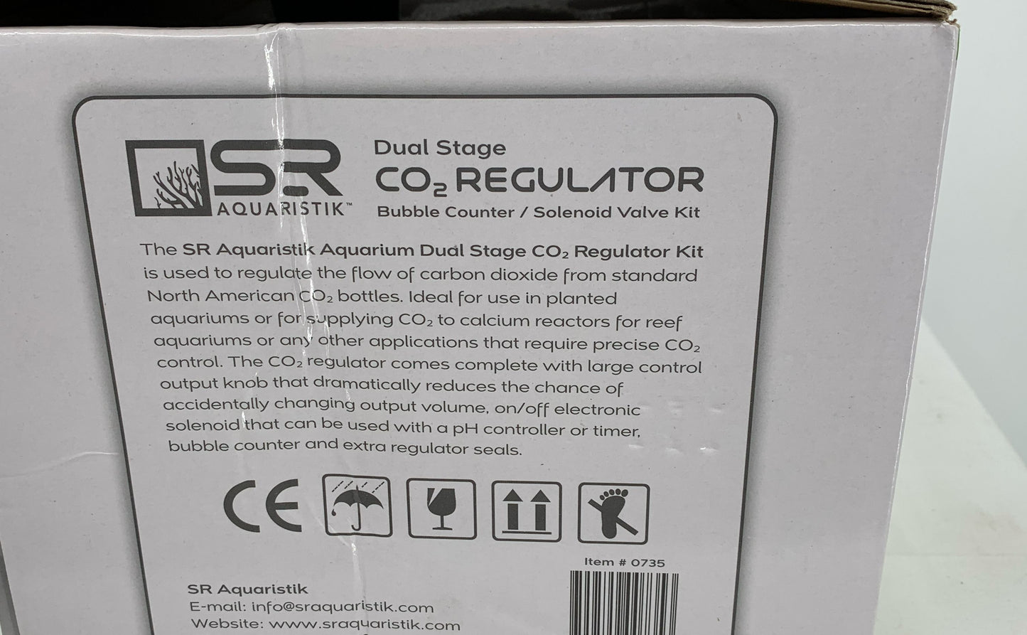 SR Aquaristik Dual Stage CO2 Regulator Bubble Counter/Solenoid Valve Kit