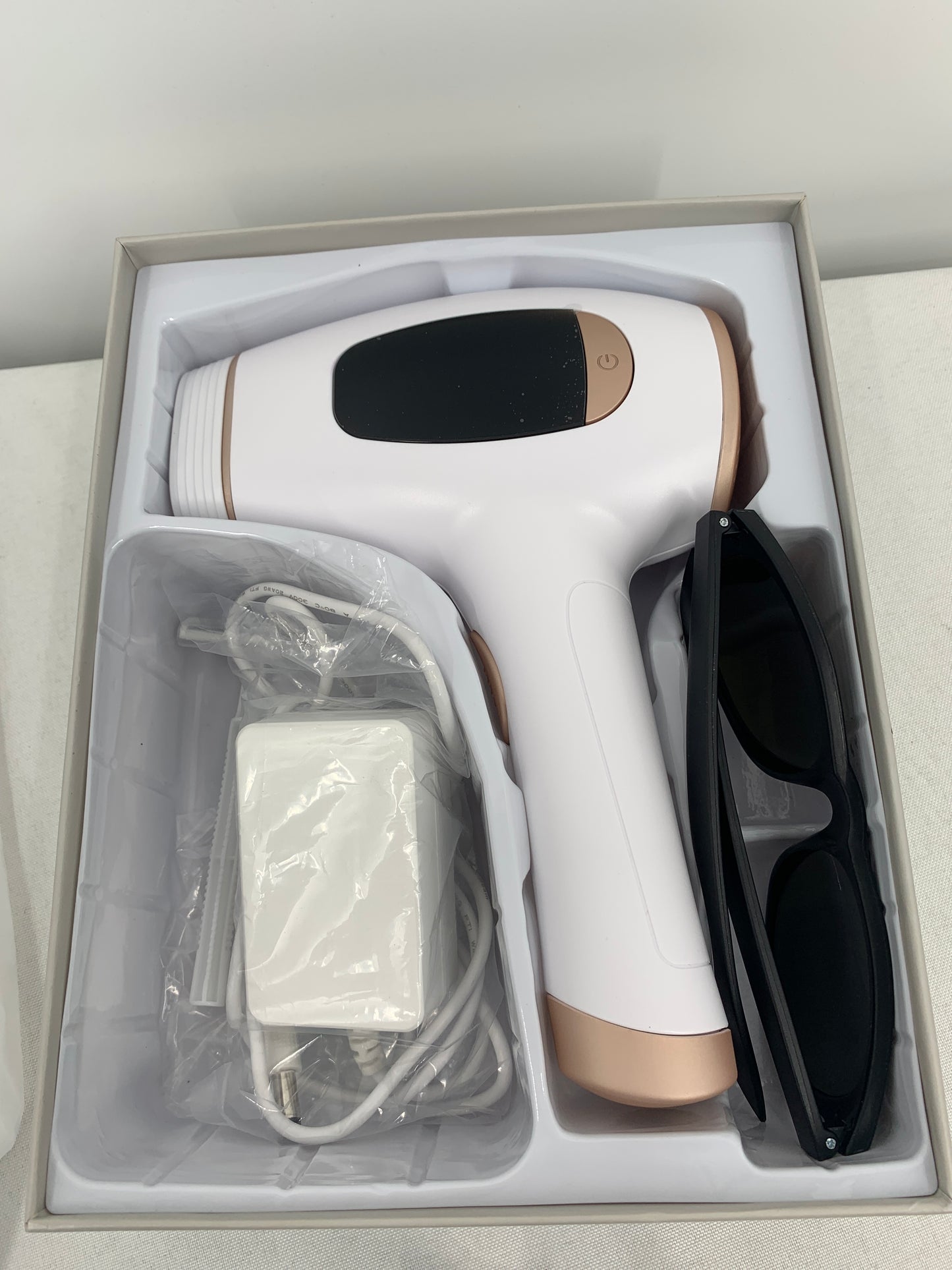 At-Home White & Gold IPL Hair Removal Device Permanent Laser Hair Removal NEW