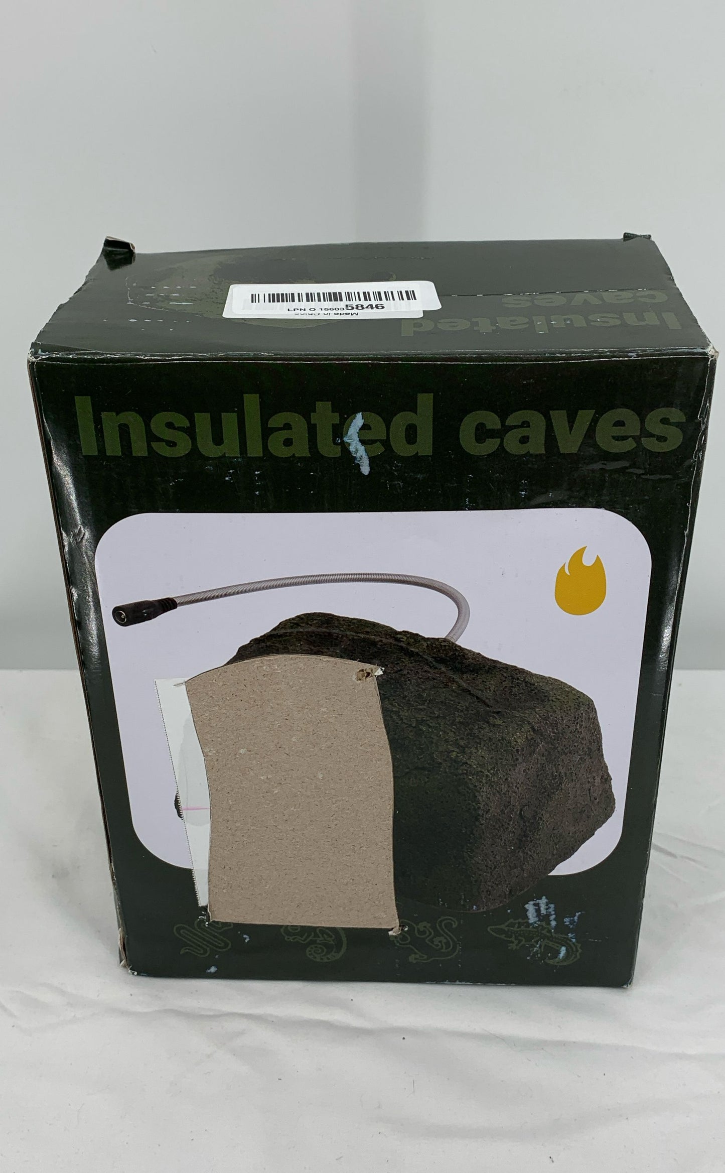 Reptile Heated Insulated Cave Habitat-Heavy Duty Easy To Clean-Anti-Bite Tube-