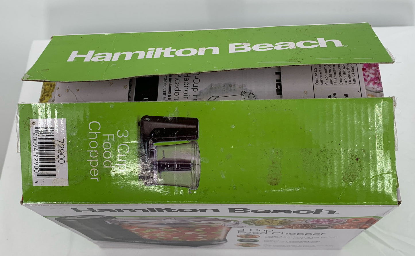Hamilton Beach 3 Cup Food Chopper 72900 New Open Box With User's Manual