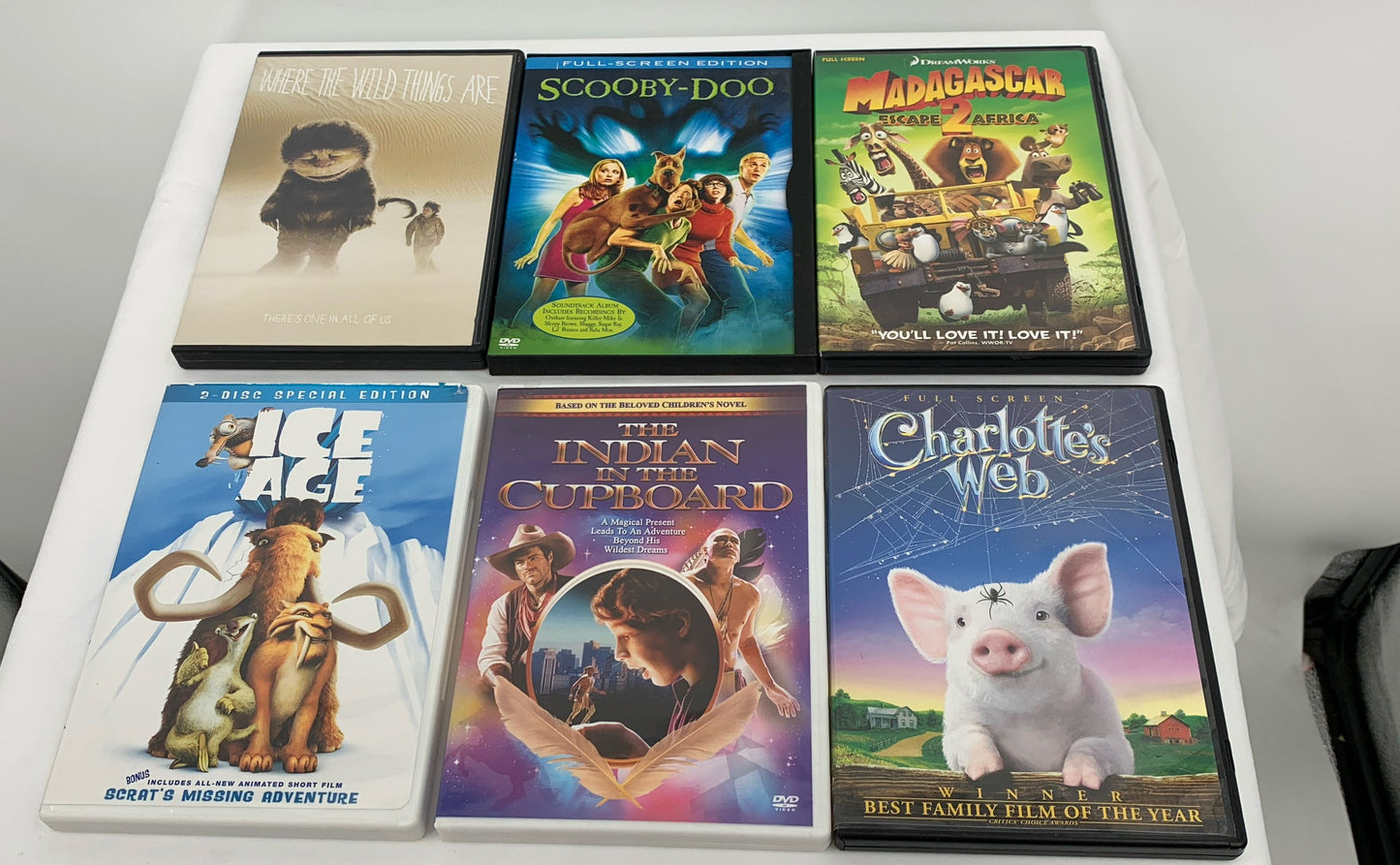 Kid's Collection Various Titles Lot Of 8 DVD's
