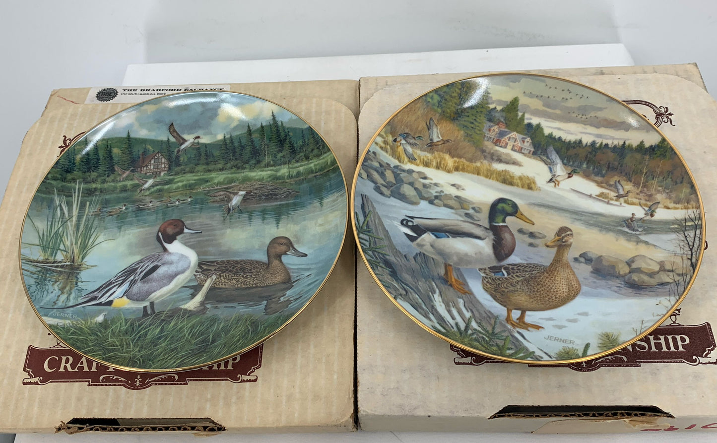 Vintage Jerner's Duck Journey 1st & 2nd Issue Collector's Plates Limited Edition