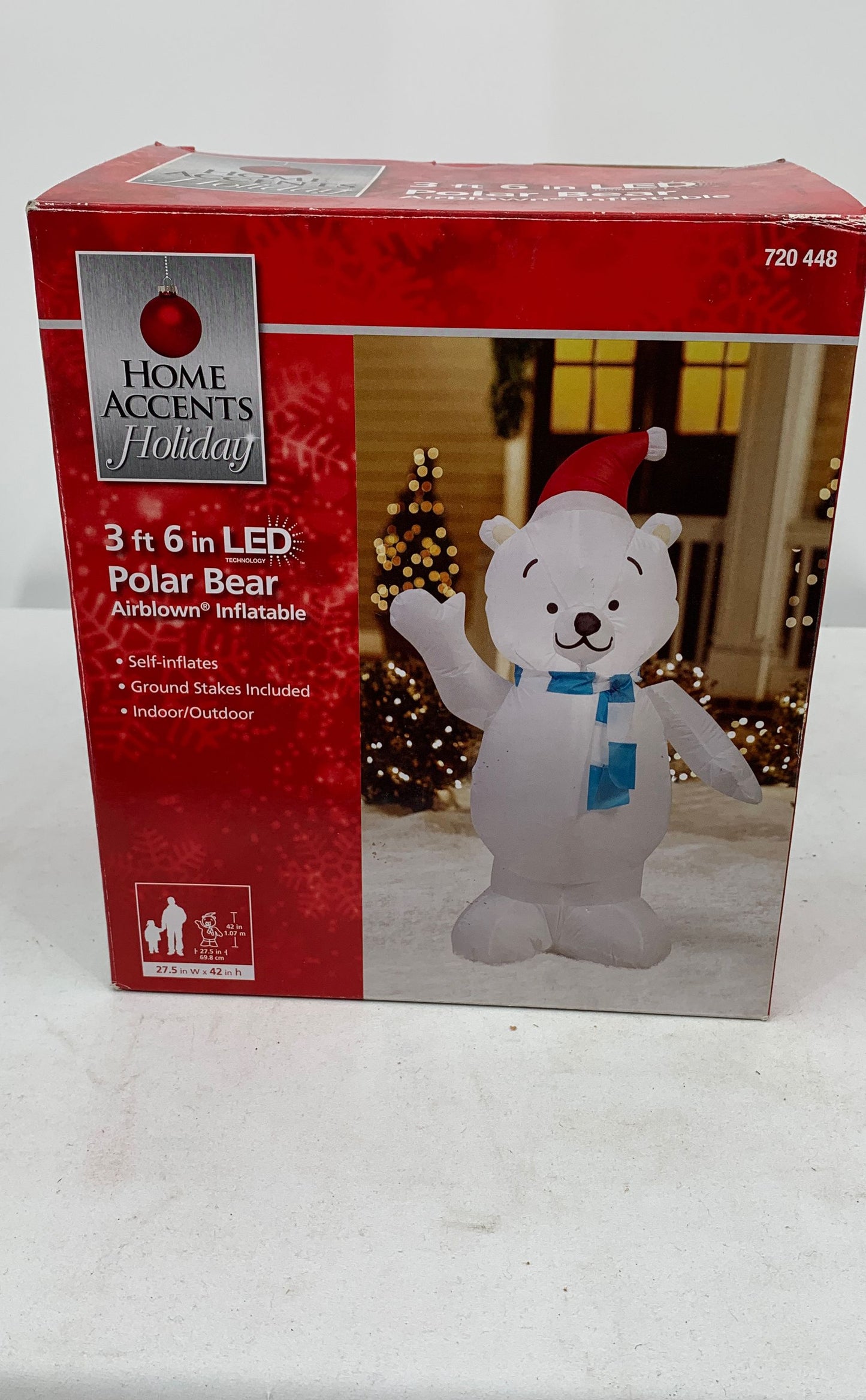 Home Accents Holiday 3' 6" In LED Polar Bear Airblown Inflatable