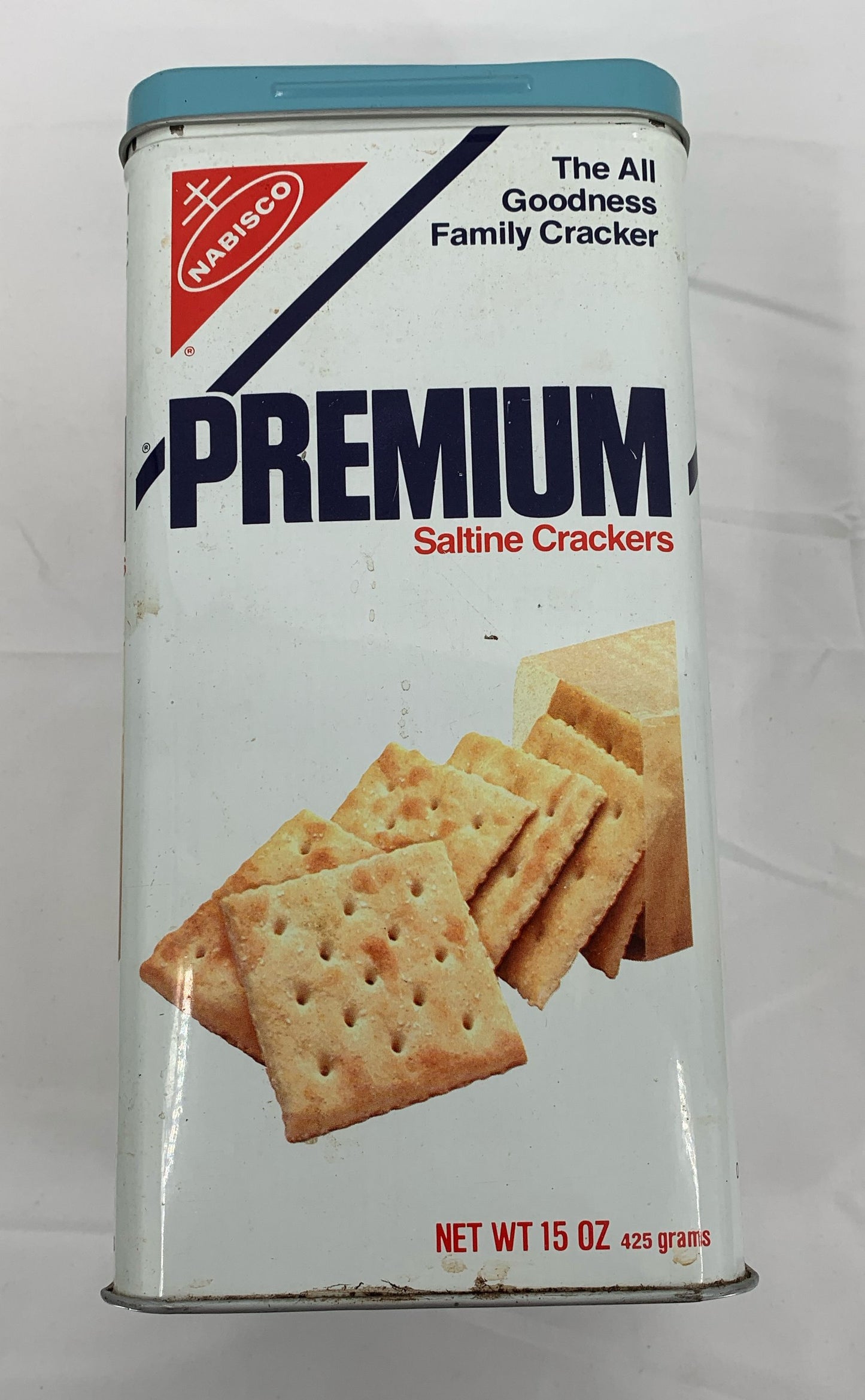 Vintage Empty Nabisco Premium Saltine Crackers Tin With Lid Lot Of 2-1969,1978