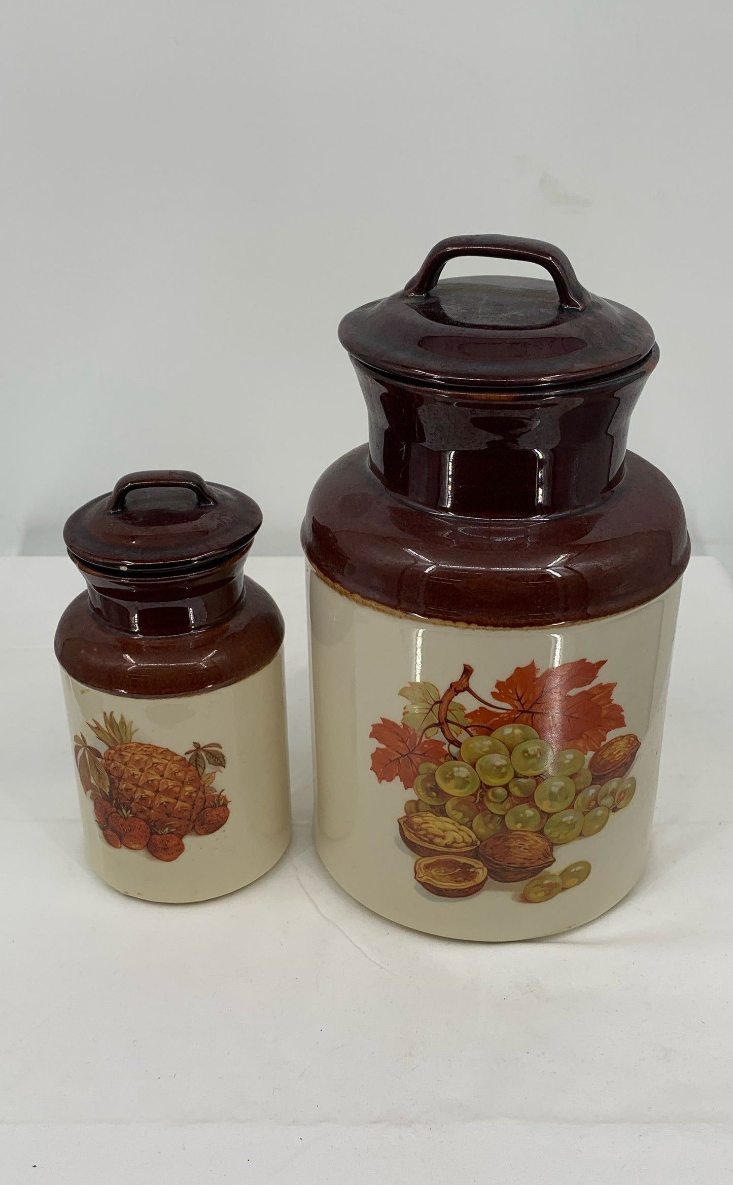 Vintage McCoy 10.5" And 6.75" Canister Set Of 2 #253 And 251 Made In The U.S.A.