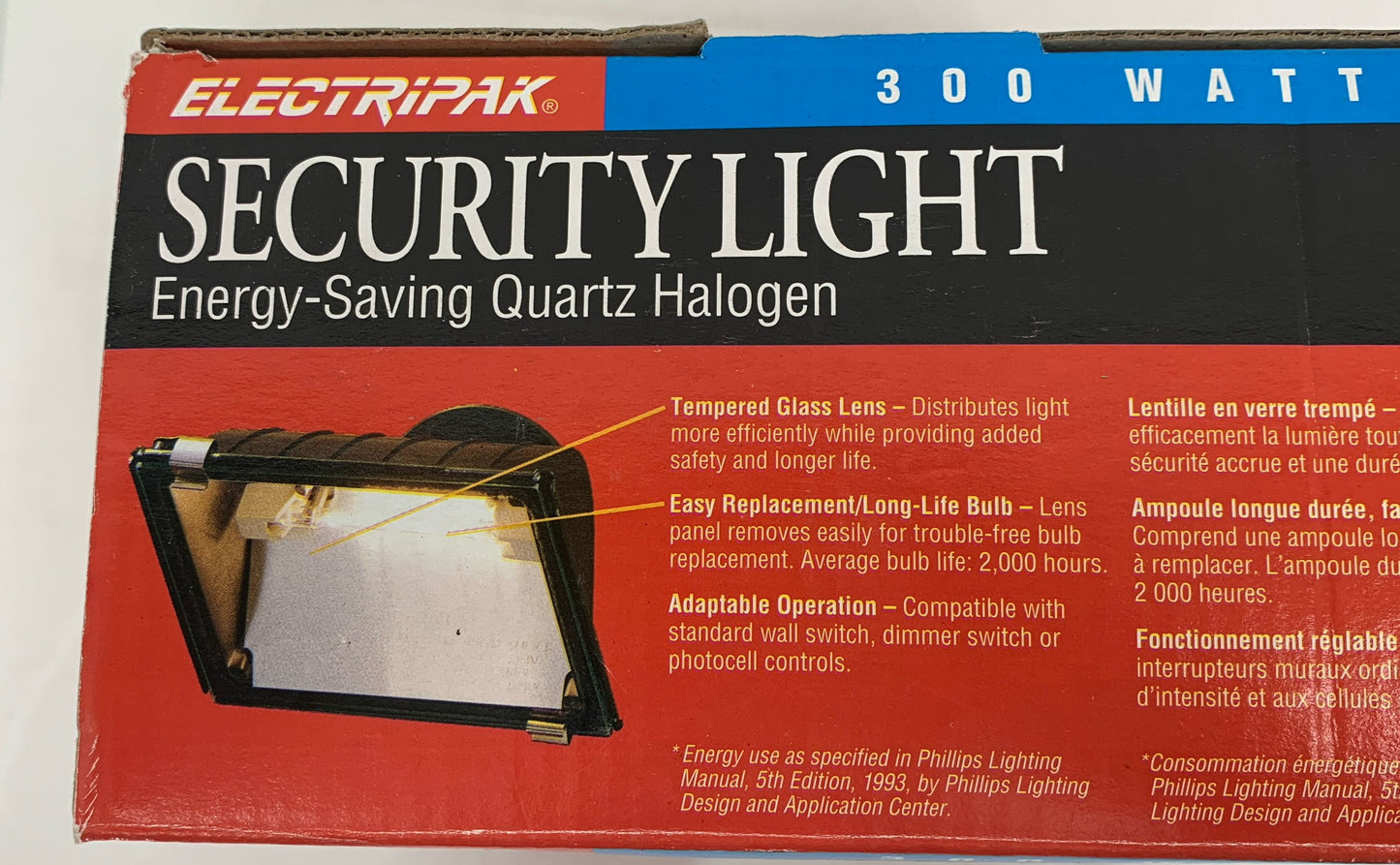 ELECTRiPAK 300 Watt Heavy Duty Security Light Energy-Saving Quartz Halogen Q300